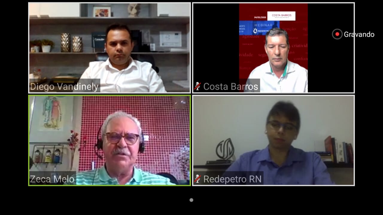 Zeca Melo participou da videoconfer&ecirc;ncia promovida pela RedePetro-RN