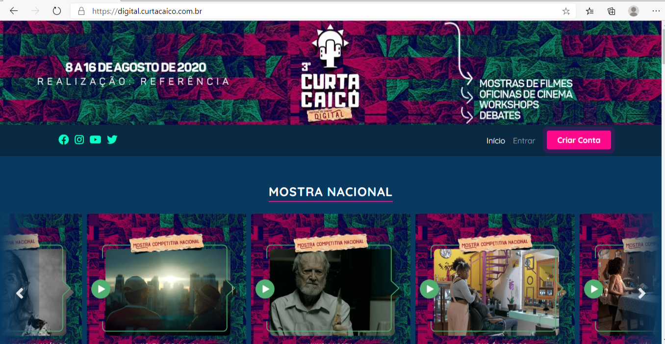 Festival Curta Caic&oacute; digital brilhou nas telas do pa&iacute;s e do mundo