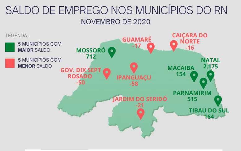 Mapeamento indicam onde foram abertas as novas vagas no estado