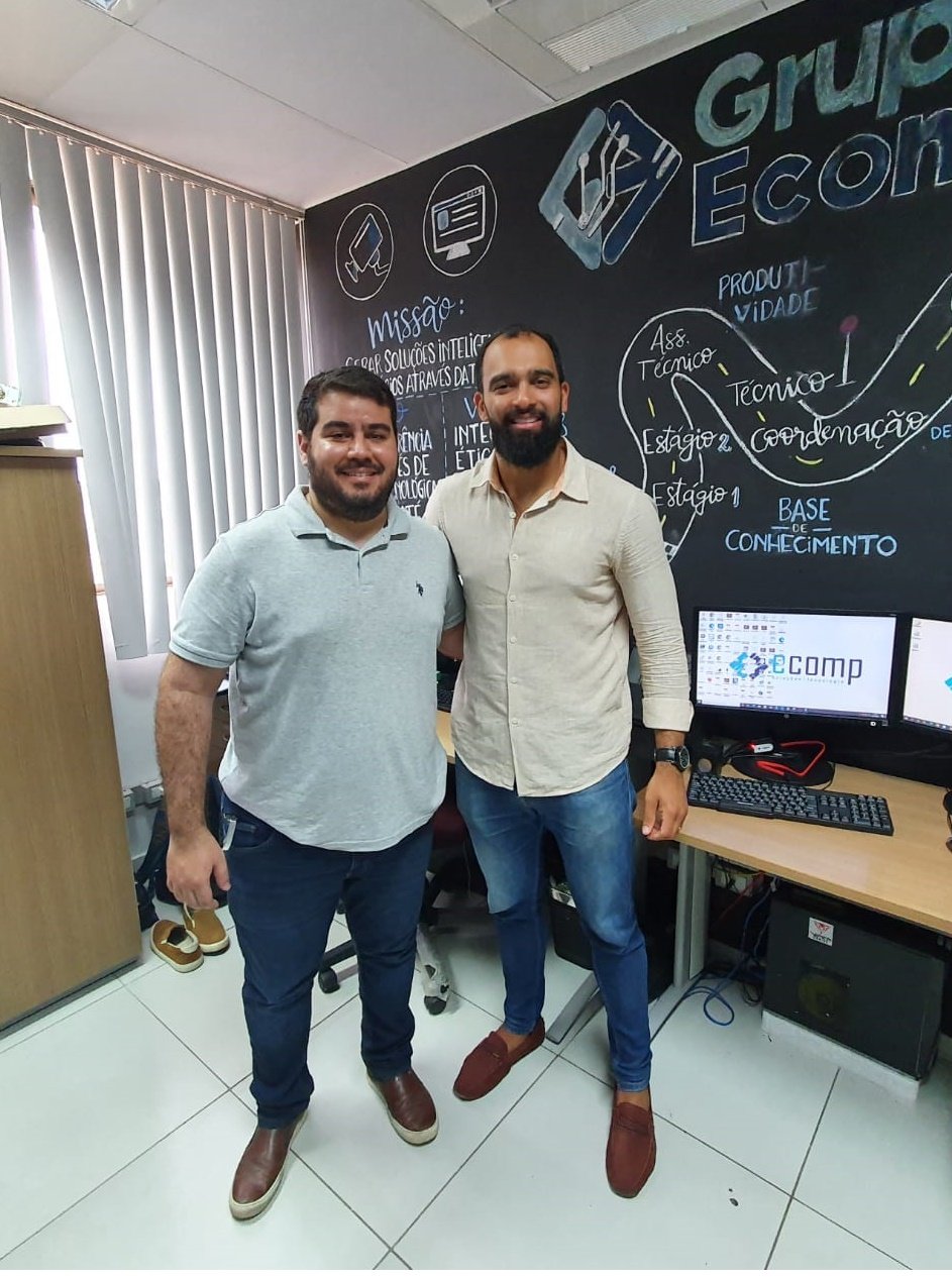 Idealizadores do app, Lair Solano e Francisco Queiroz, s&oacute;cios na Ecomp